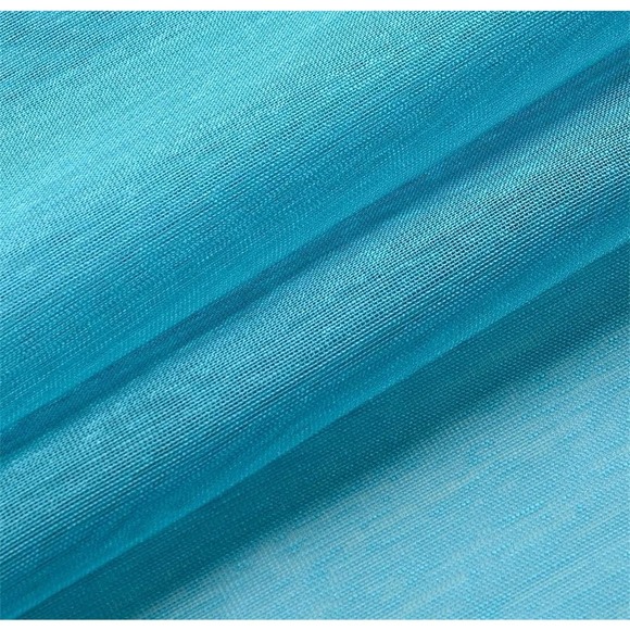 Turquoise Weave Sheer Curtains, 2 Panels @ 52"W x 84"L - Picture 4 of 10